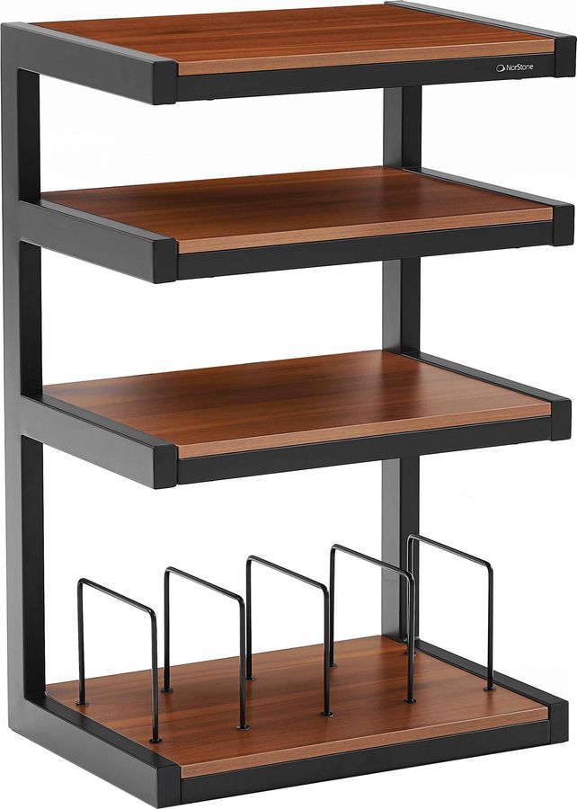 NorStone Esse hi-fi Vinyl noir satiné et noyer - 1
